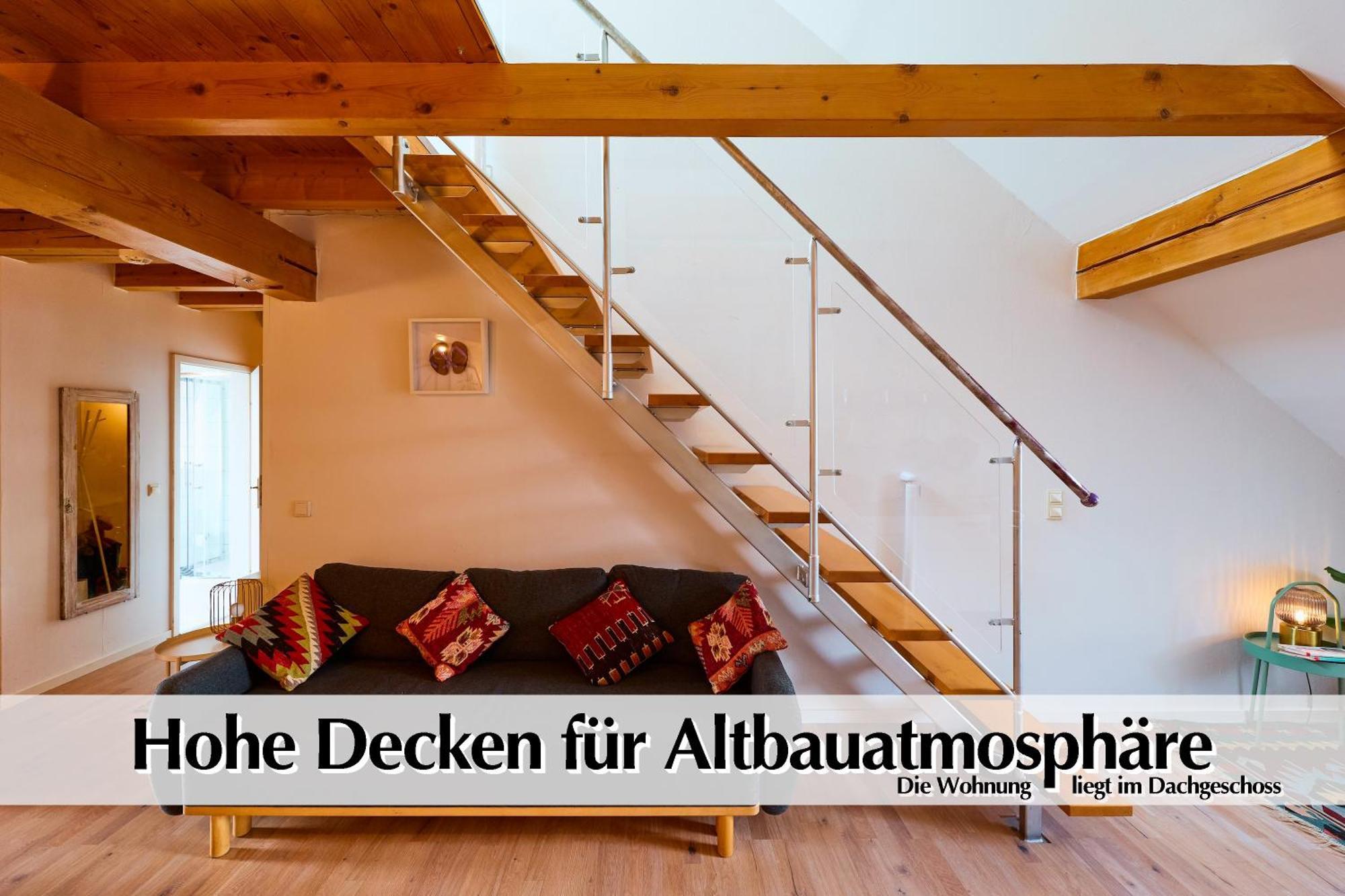 Helle 72Qm Maisonette Wohnung Im Herzen Erfurts Mit Kingsize Bett, Smart-Tv, Etc Zewnętrze zdjęcie